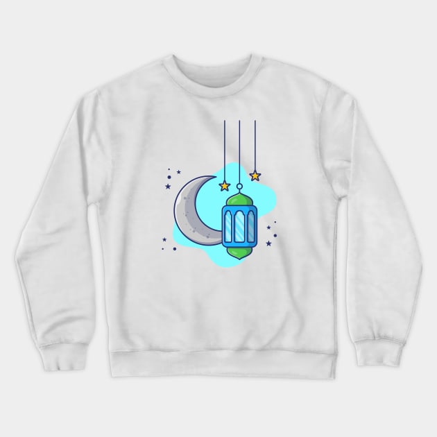 Ramadan lantern lamp with moon Crewneck Sweatshirt by Catalyst Labs